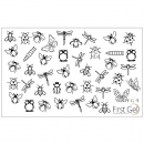 First Gel Nail Trafaret , FG-6